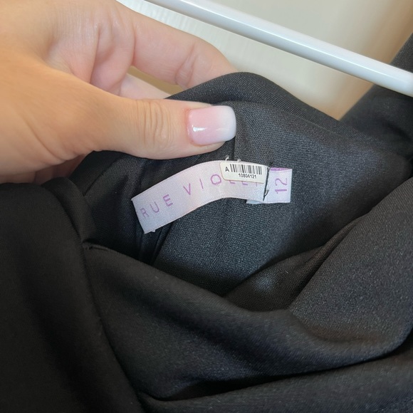 ASOS True Violet Maternity wrap shoulder body-conscious midi dress in black - Picture 8 of 8